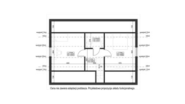 Projekt ERDOL 1 XL - Wersja prawa (salon po prawej stronie) - Schody w salonie - Adaptacja poddasza - przykładowa propozycja układu funkcjonalnego