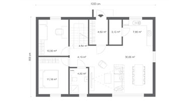 Projekt ERDOL 2 XL PLUS - Rzut parteru